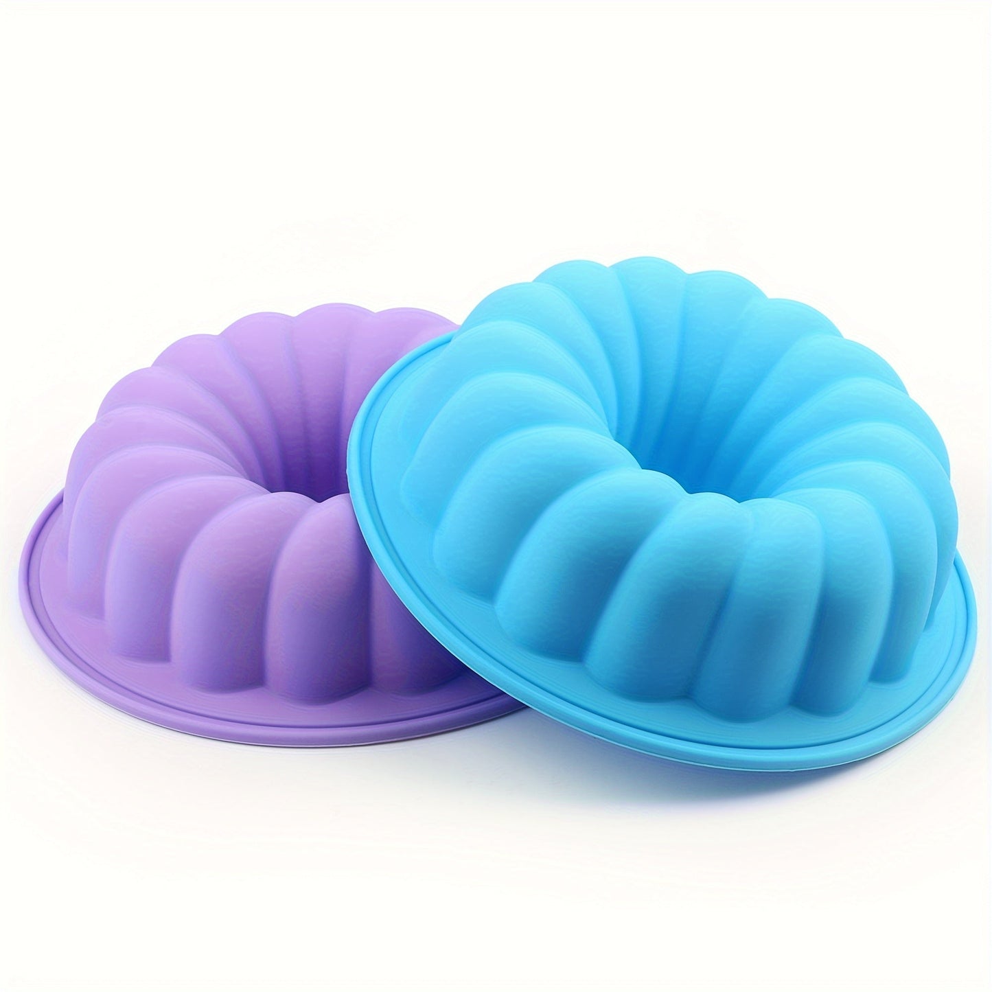 Silicone Bundt Cake Pan - Premium 20.32cm Purple 1pc - Non-Stick, BPA-Free, and Flexible - Great for Fluted Tube Cakes, Gelatin, Bread, Jello, and Chiffon - Oven and Freezer Safe with LFGB Approval - Ideal for Valentine's, Christmas, Thanksgiving