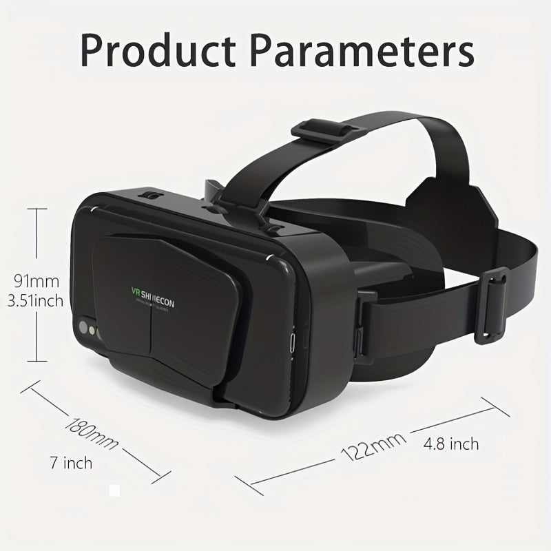 1 piece 3D VR headset for iPhones/Android phones with controllers and binocular lenses.