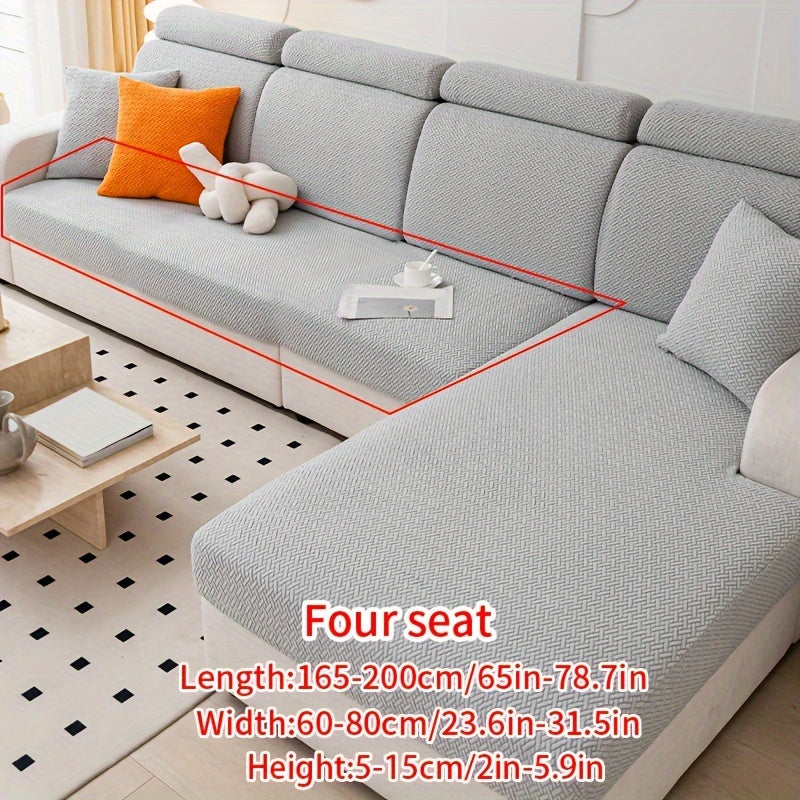 Modern Jacquard Sofa Cover made of durable polyester & spandex blend, non-slip, pet-friendly, easy care, suitable for armchair to sectional sofas.