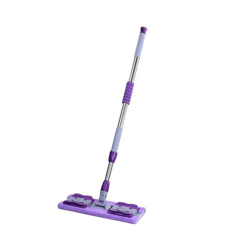 Multipurpose Wet & Dry Floor Mop featuring Washable Microfiber Pad - Stainless Steel/Plastic Handle, Perfect for Household Cleaning.