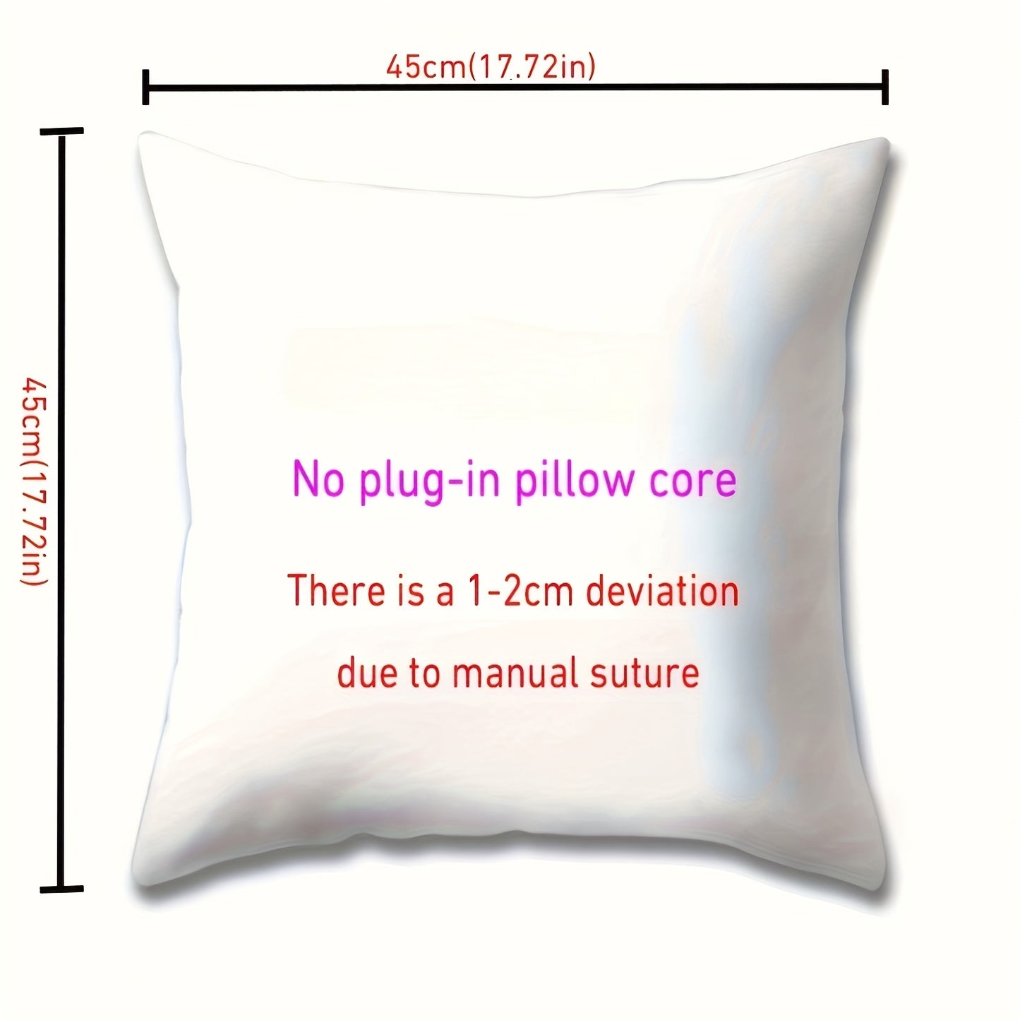 4 white short plush pillow covers with contemporary style, zippered closure, and machine washable polyester material. Suitable for home decor, bedroom, sofa, and car. Inserts not included.