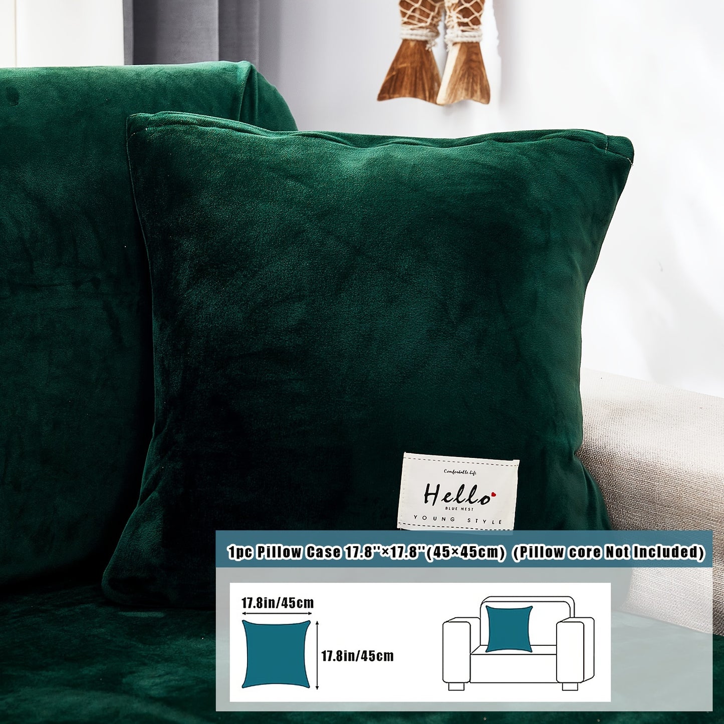 Velvet sofa slipcover/pillowcase for pets, dust-proof and fuzzy couch cover for home decor.