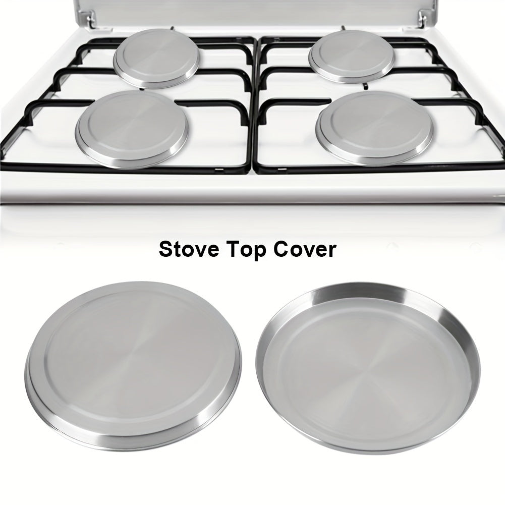 Set of 4 Stainless Steel Stove Covers - Top Cover for Kitchen Stove, Convenient and Easy to Use for Cooking