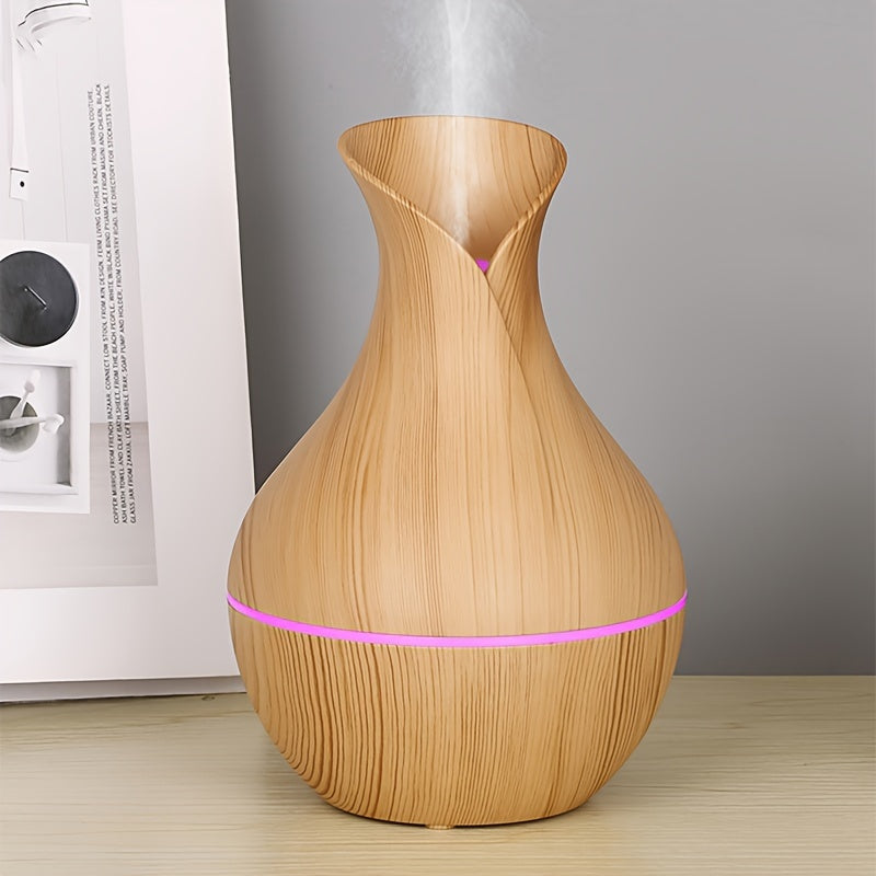 Portable USB-powered humidifier and air purifier suitable for home, office, and travel. Features a cold mist function and acts as an air freshener.