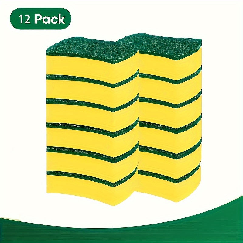 Get 10/12/24pcs of Highly Absorbent Cleaning Sponges, Perfect for Removing Rust from Spatulas and Wiping Away Oil Stains with Ease