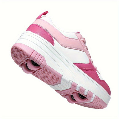 New trendy children's shoes with detachable dual-purpose roller skates that are fashionable, versatile, and comfortable for outdoor activities.