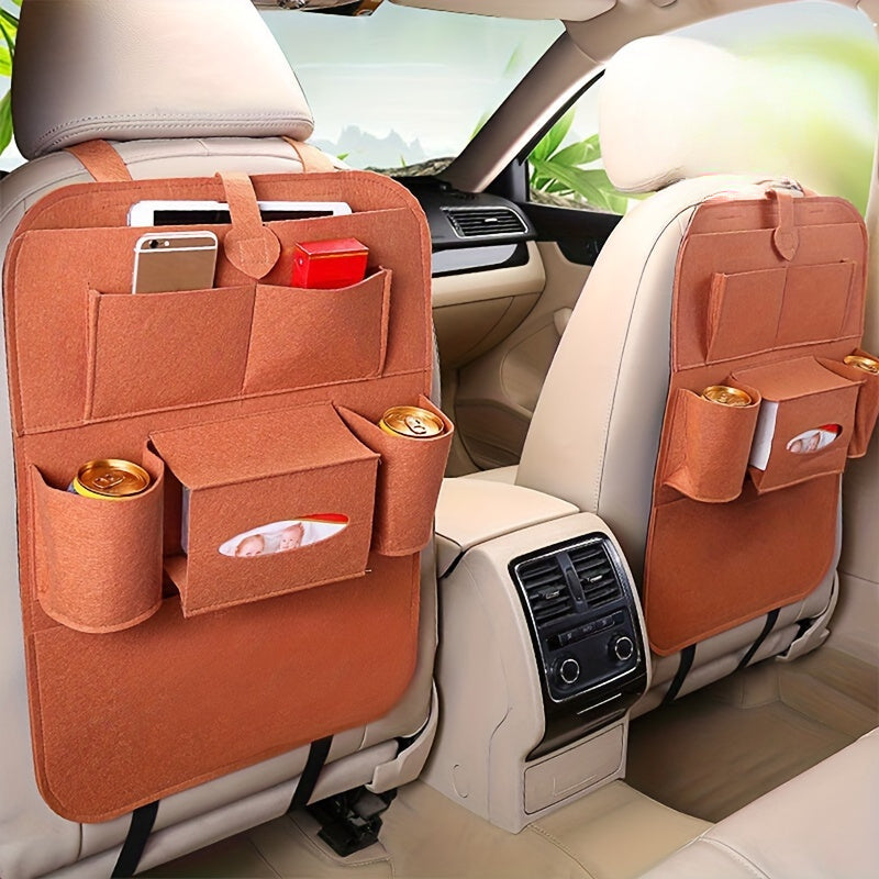 All-In-One Car Seat Back Organizer with Pockets for Personal Care Products, Perfect for Business Owners and Retailers.