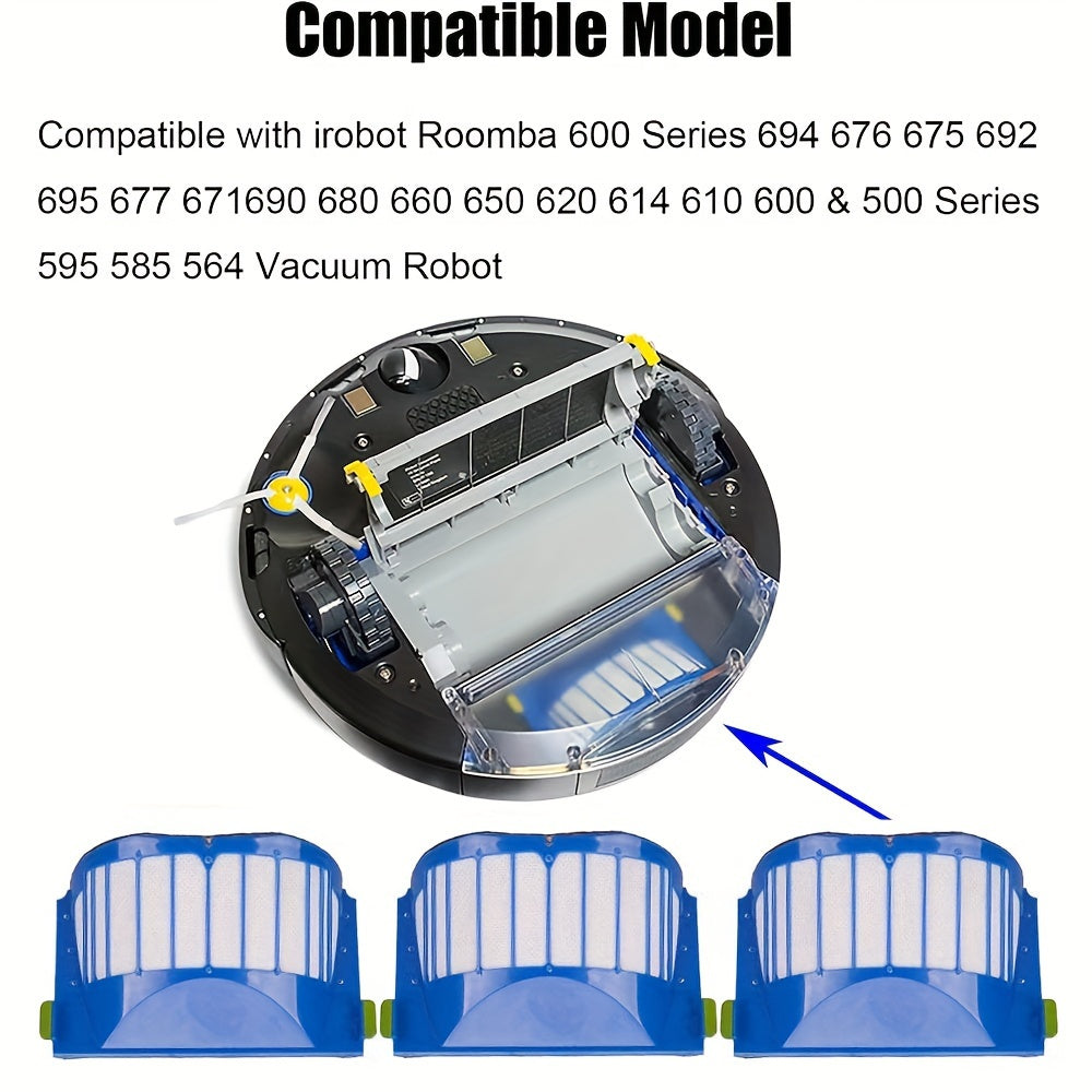 iRobot 600 va 500 seriyali vakuum tozalash robotlari uchun polikarbonat almashtirish filtrlar. 694, 676, 675, 692, 695, 677, 671, 690, 680, 660, 650, 620, 614, 610, 600, 595, 585 va 564 modellari bilan mos keladi.