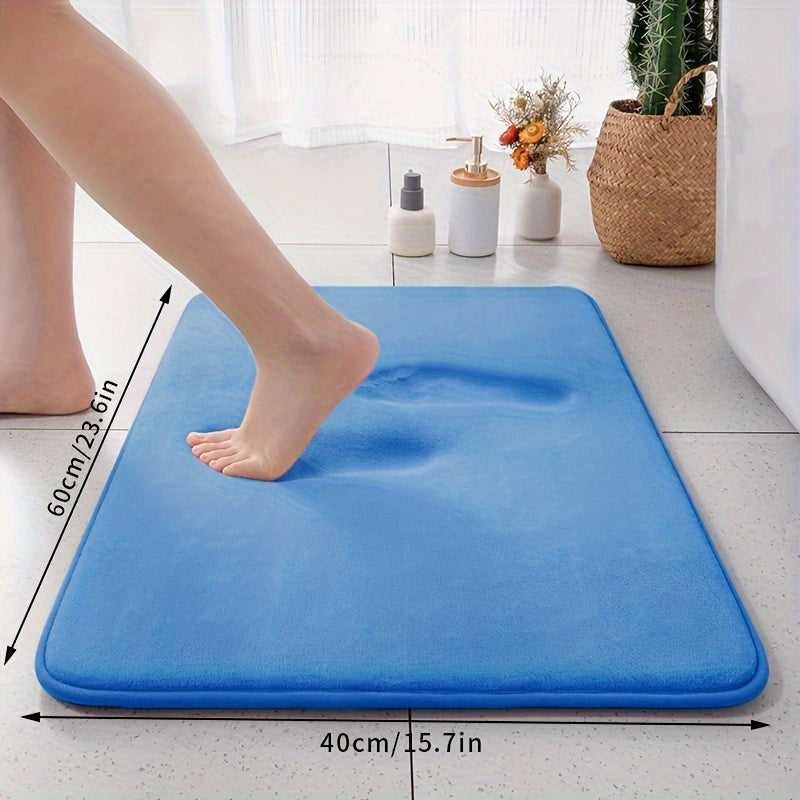 Thick and Plush 25D Sponge Bath Mat - Non-Slip, Highly Absorbent, Ideal for Shower, Kitchen, Laundry Room & Bedroom Décor