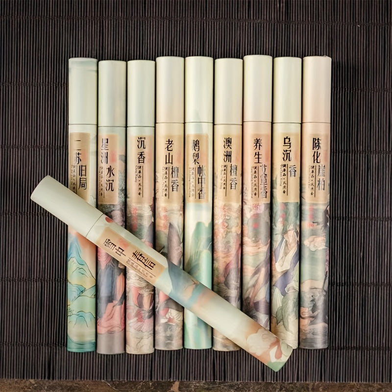 400 Stick Incense Set featuring traditional fragrances for meditation, yoga, and home decor. Made of manufactured wood with no feathers. Includes assorted scents such as Sandalwood and Agarwood. Perfect for Christmas and Halloween.