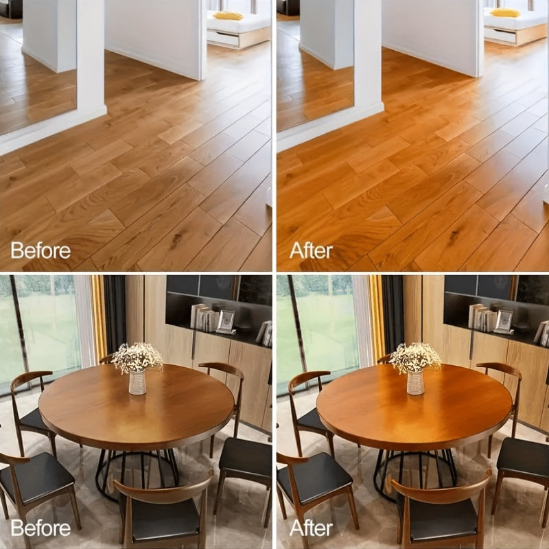 Earepis Beeswax Furniture and Floor Polish is a versatile wood surface cleaner and maintenance solution. This Coconut Oil Gel is stripes-free, waterproof, anti-crack, and brightening. Perfect for wooden floors and furniture, each bottle is less than 1