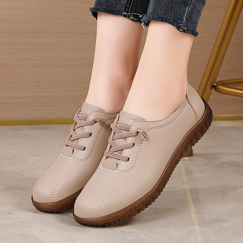 Women's Fashion & Casual Flat Lace-up Oxfords with Durable Sole for Daily Wear