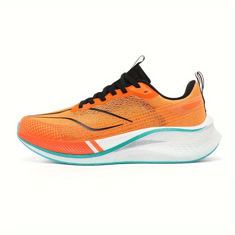 Men's lightweight running shoes with shock absorption, gradient color, and non-slip design for outdoor training.