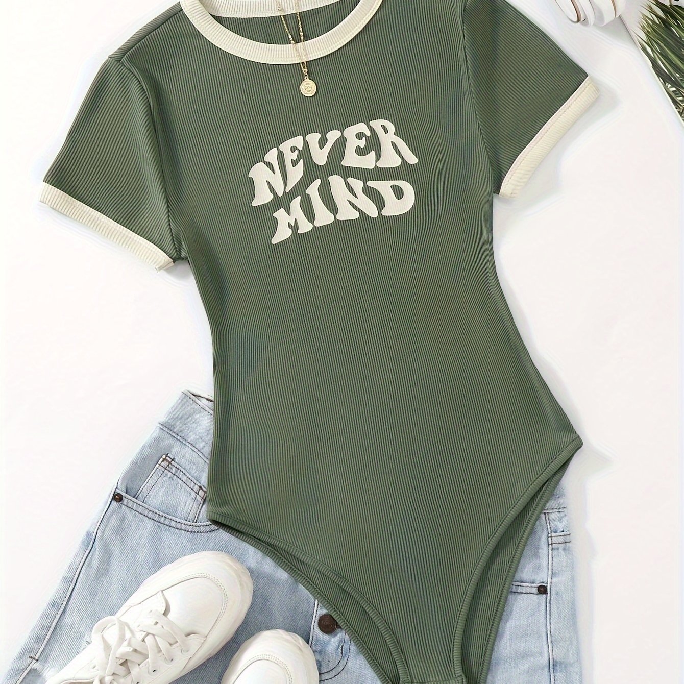 Contrast Trim Bodysuit for Spring & Summer