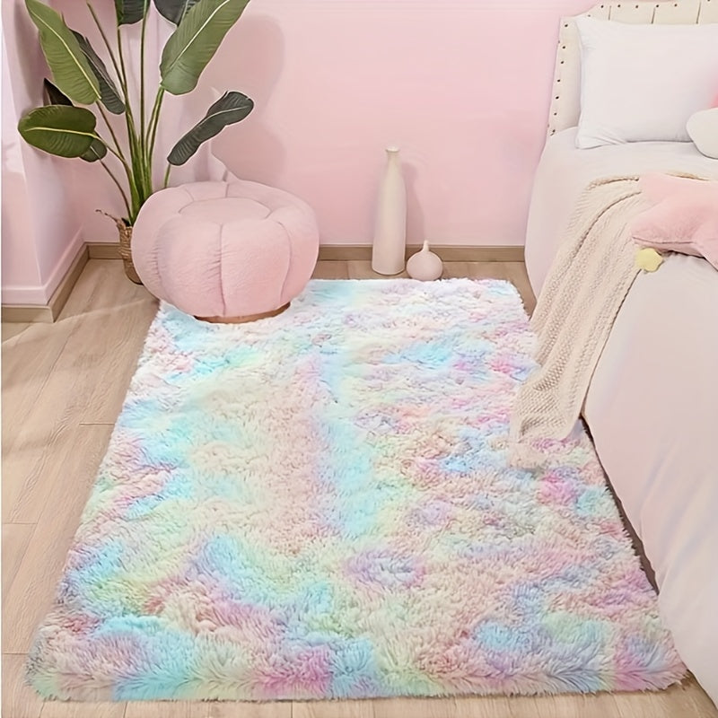 Plush and Cozy Area Rug for Living Room and Bedroom - Luxuriously Soft, Fluffy Polyester Carpet with Non-Slip Backing for Home Decor