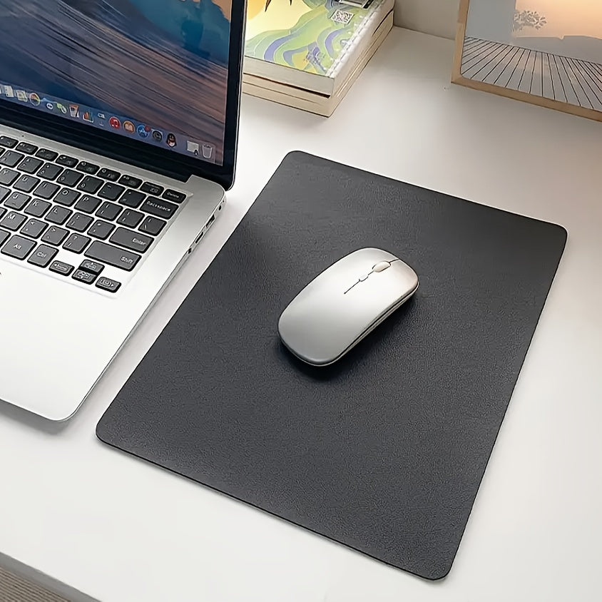 Simple, Fashionable Artificial Leather Mouse Pad for Home Office or Student Use