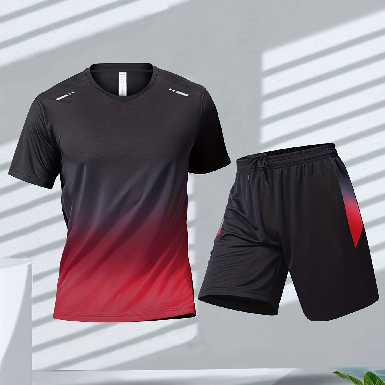 Breathable running and fitness sportswear for men, including quick-dry short-sleeve shirt, basketball gear, and summer tank top.