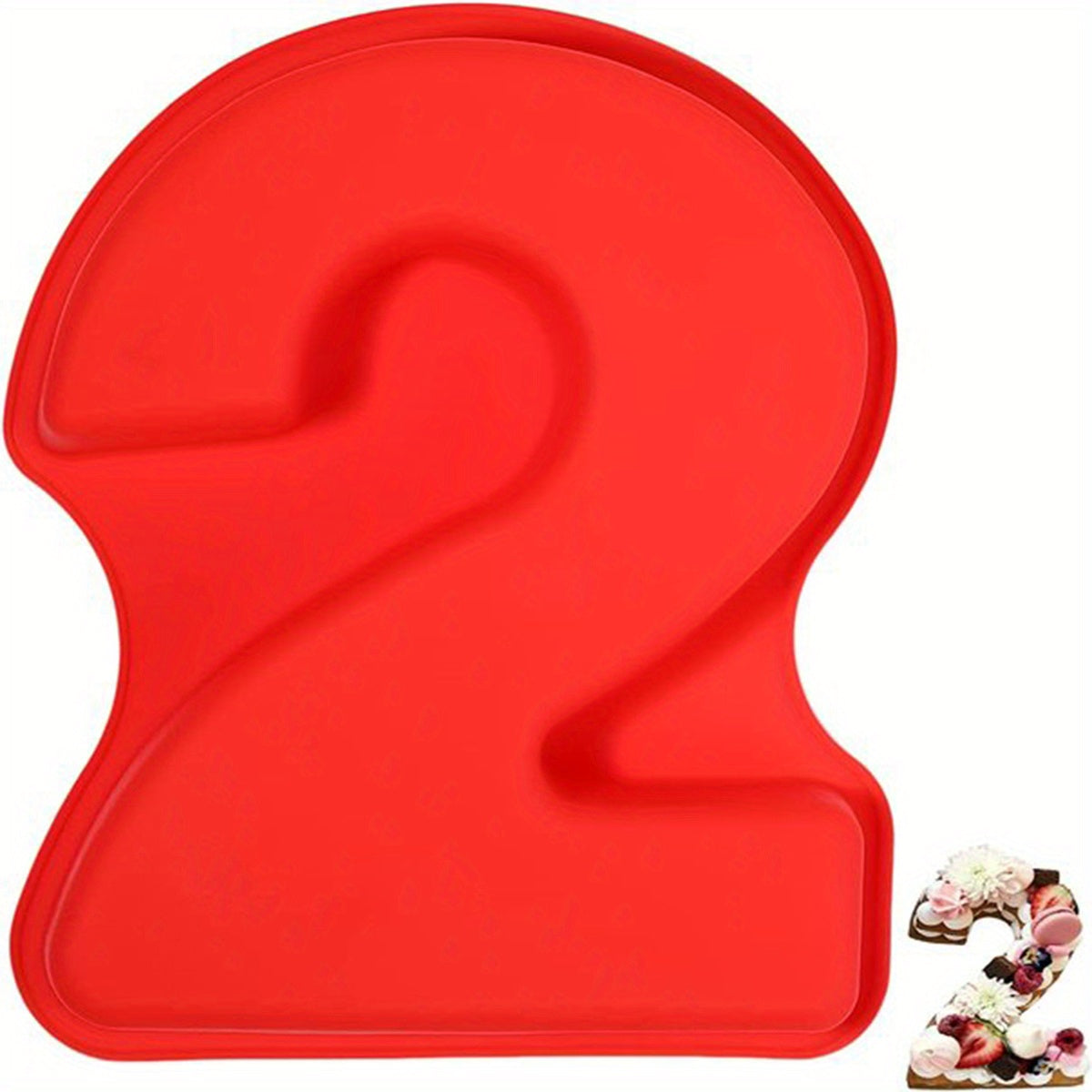 Silicone Cake Mold for 3D Large Cakes featuring Numbers 0-9, Perfect for Birthdays and Wedding Anniversaries