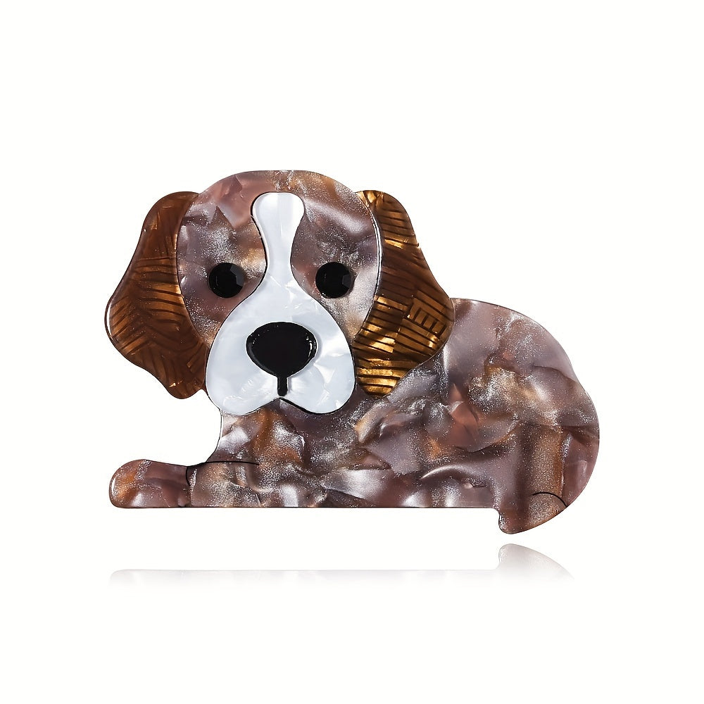 Adorable Acrylic Dog Brooches with Non-Slip Pin, Perfect for Adding a Cute Touch to Your Clothing Accessories