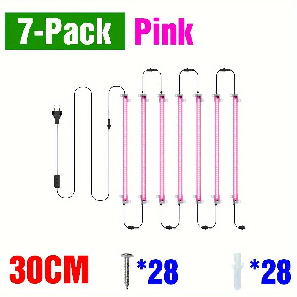 220V Full Spectrum LED Grow Lights with 12heads, suitable for indoor hydroponic cultivation. Suitable for a variety of plants, including fruits, herbs, and succulents.EU Plug, 50cm long