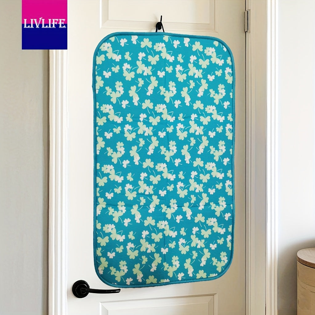 A foldable, portable, and thickened ironing board pad for household use, perfect for ironing clothes and providing heat protection.