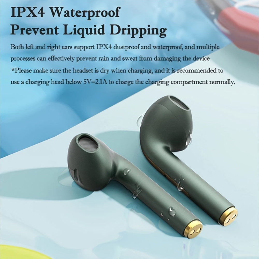 Ariettie J18 TWS Wireless Earbuds: Water-resistant, Active Noise Cancelling, Touch Control, Type-C Jack, Ideal for Gaming, Rechargeable 300mAh Battery, Dynamic Mic, Open-back Earcup Design.