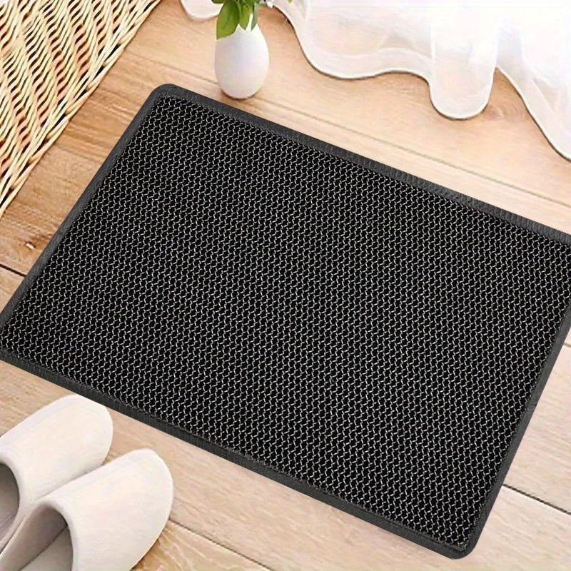 Modern Pattern Printed Kitchen Mat, 1pc, 1.1cm thick for durability, non-slip and stain resistant. Made of polyester fiber, machine washable and suitable for various areas of the home including the kitchen, living room, entryway, balcony, and as home