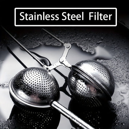 Multifunctional Stainless Steel Tea Infuser Set with Expandable Handle - Perfect for Loose Leaf Tea, Baking, Spices, and More - Safe and Easy to Use - Great for Holidays like Christmas, Halloween, and Thanksgiving.