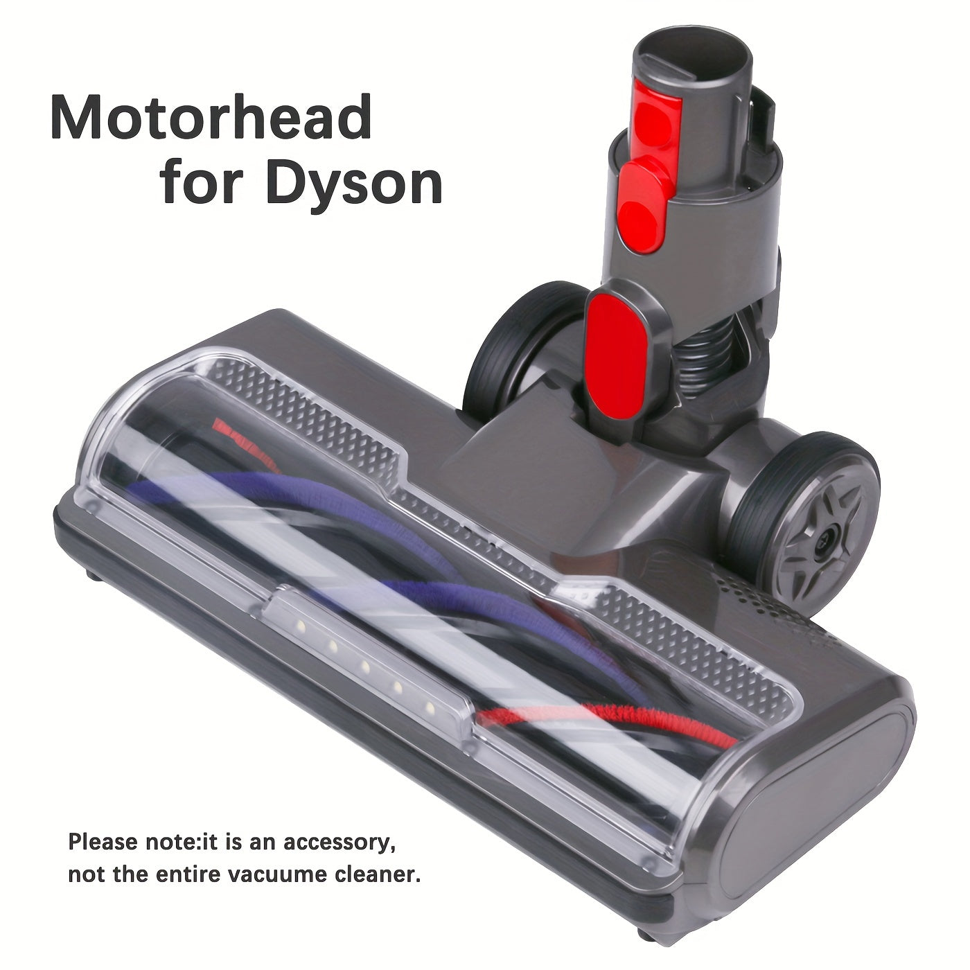 Durable Plastic Floor Brush Head Compatible with Dyson V7-V15, SV10-SV12 Animal Absolute Series - Cordless Vacuum Cleaner Accessory for Hard Floors (Battery Not Included)