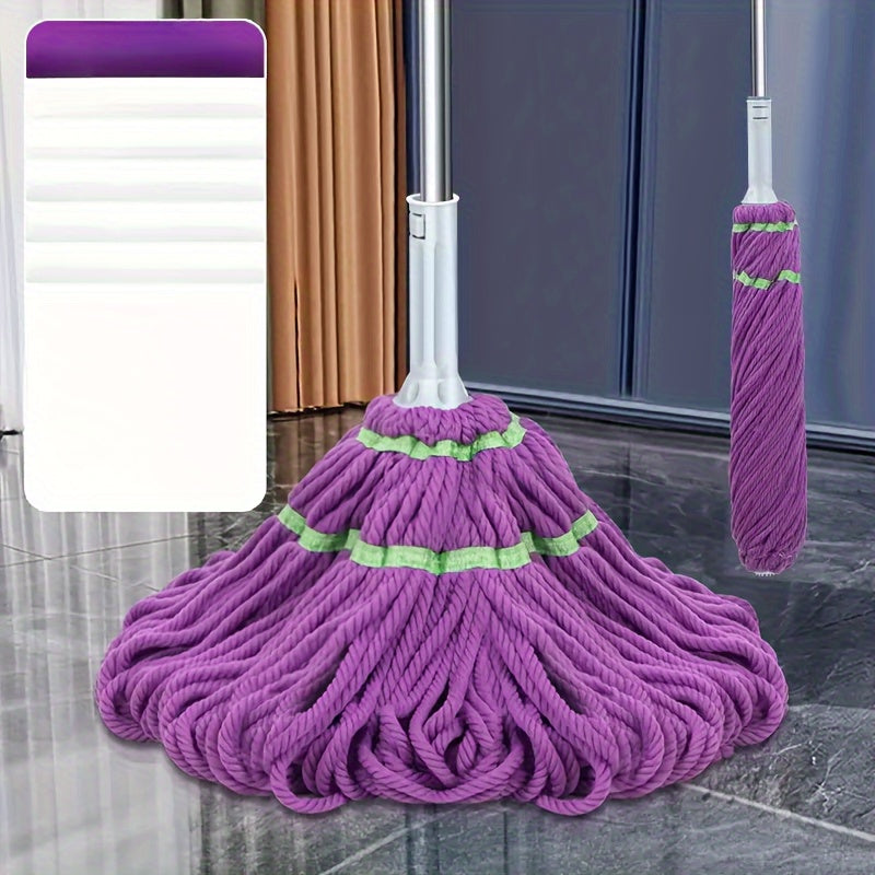 The Easy-Twist Spin Mop and Bucket Set offers hands-free washing for hardwood, tile, and laminate floors. Ideal for home, kitchen, and bathroom cleaning, this system doesn't require electricity for efficient floor cleaning.