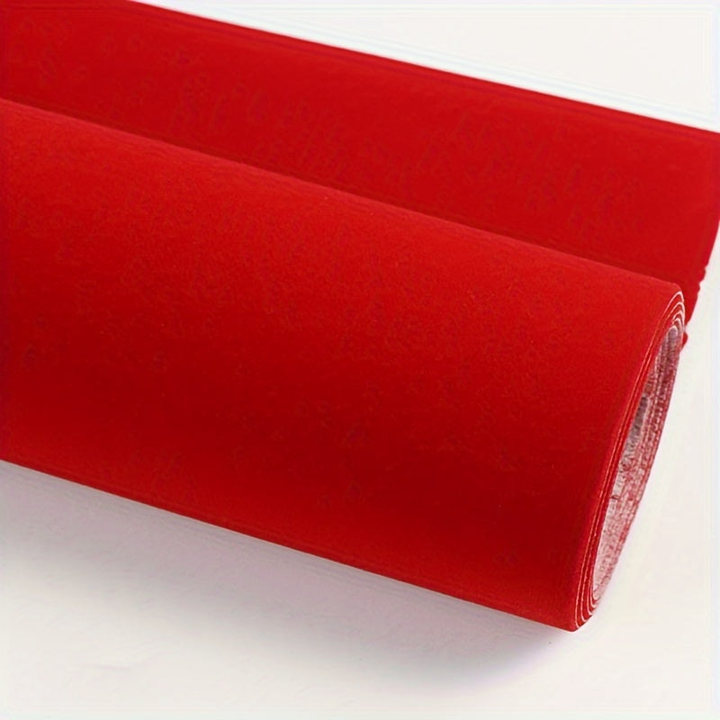 NBYohomoo Self-Adhesive Velvet Felt Sticker Roll - 1.2mm Thickness, Black & Red/Gray Options, Decorative Fabric for DIY Crafts, Jewelry Boxes, Car Interior Decoration, Paper Projects, DIY