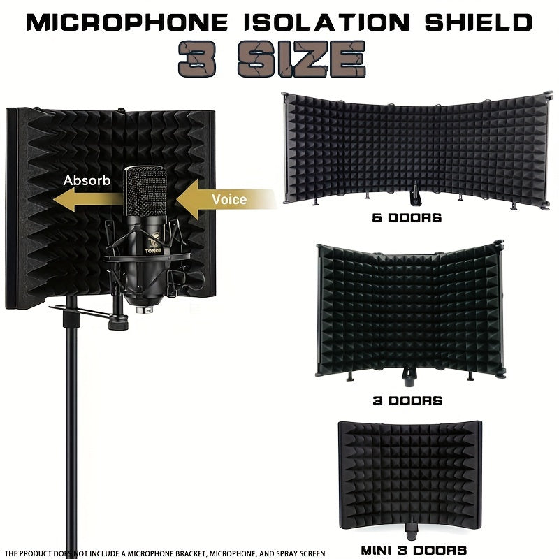 Isolate studio microphone with windproof cotton shield for improved recording quality. Eid Al-Adha Mubarak.