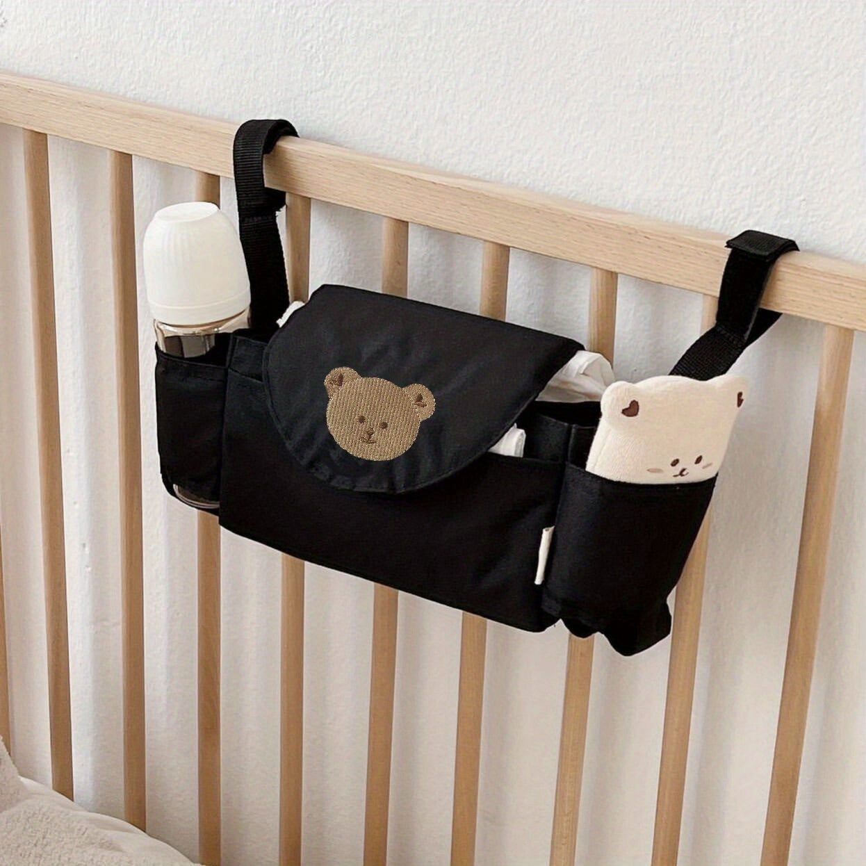 Adorable Hanging Storage Bag for Korean Baby Strollers - Organize Shelf, Store Essentials like Phones, Bottles, and More!