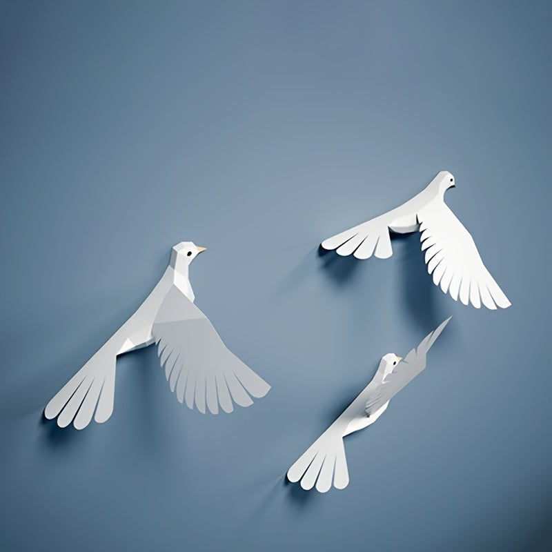 Create your own modern, simple style jewelry puzzle by assembling the Three Pigeons Creative paper model DIY for a unique home wall decoration. Encourage family cooperation and have fun with this interactive handicraft project.