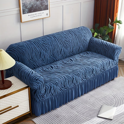 Sofa slipcover with skirt, non-slip dustproof cover for all seasons, ideal for protecting furniture in any room.