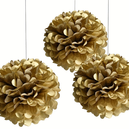 3 Paper Pom Poms for Wedding and Birthday Party Decorations