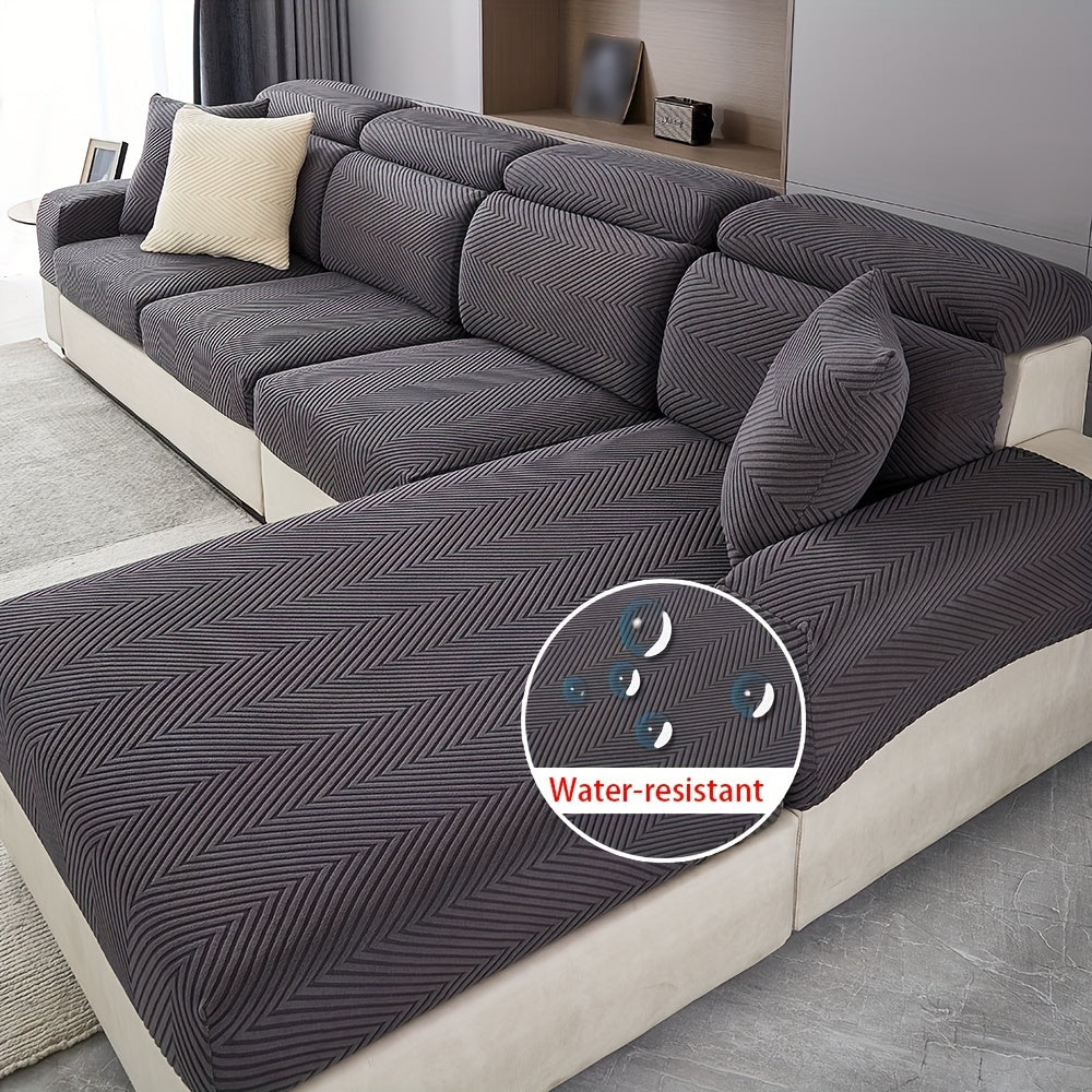 1pc Anti-splash, anti-slip elastic sofa cover for both chic home decor and furniture protection. Sold as single piece.