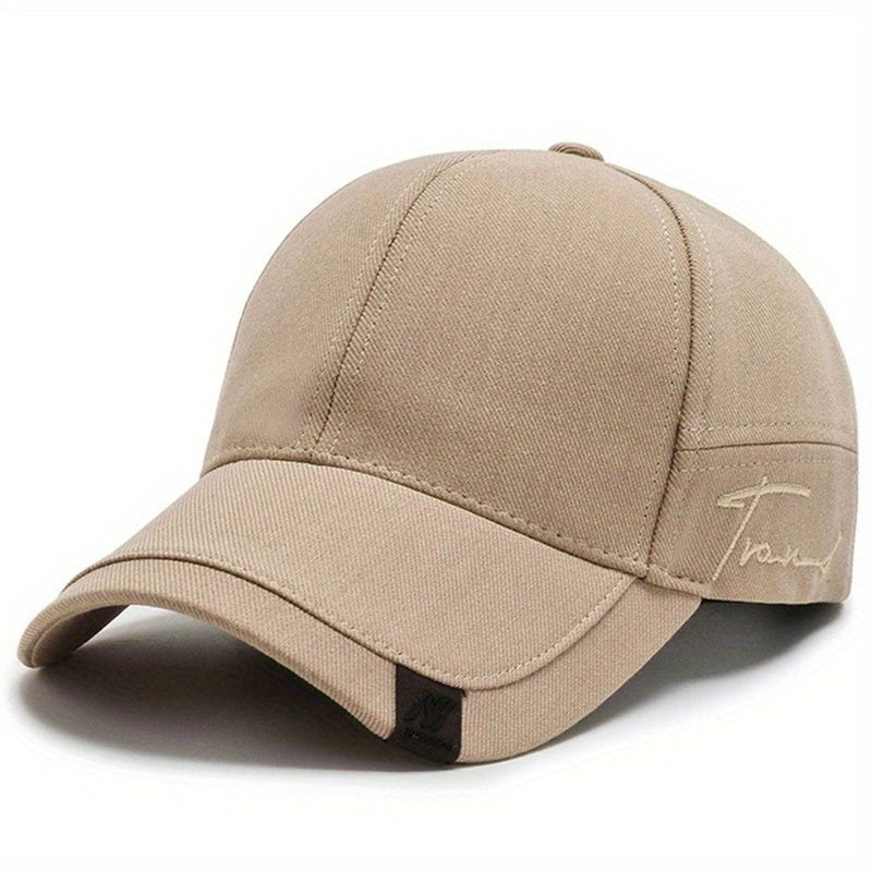 Men's solid color baseball cap for outdoor activities, casual wear, and sun protection.