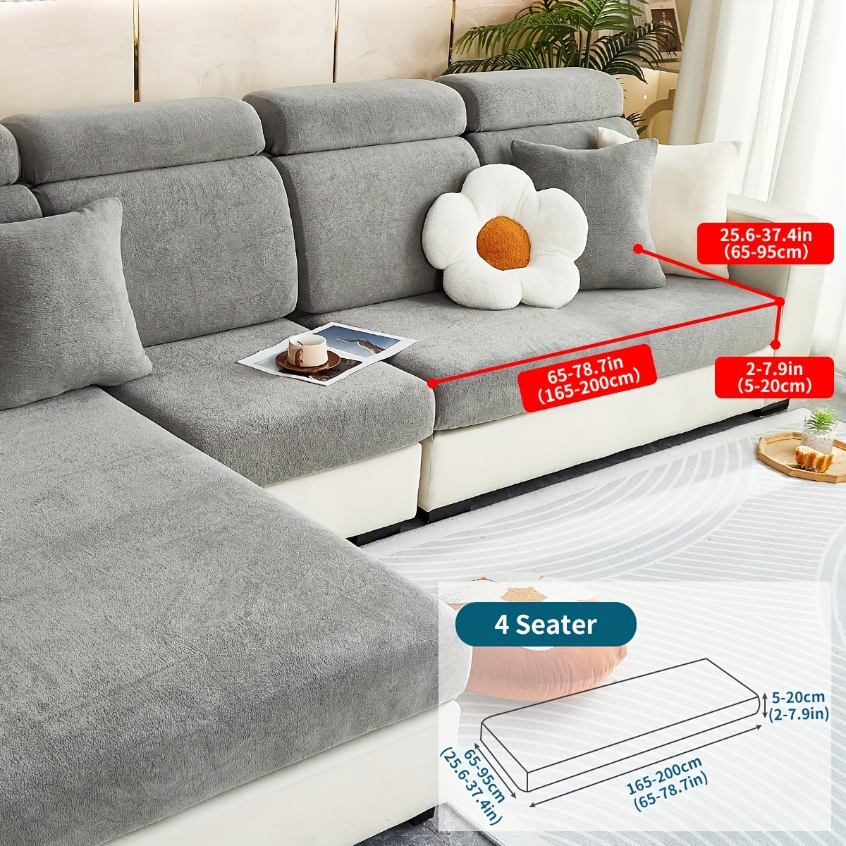 Pet friendly non-slip sofa cover for all seasons, dustproof and universal fit for furniture protection in any room.