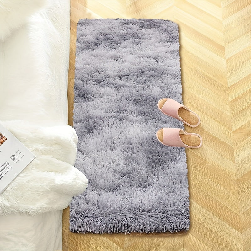 Soft fluffy shag area rug for living room or bedroom. This non-slip, machine washable carpet adds a cute, luxurious touch to your home decor.