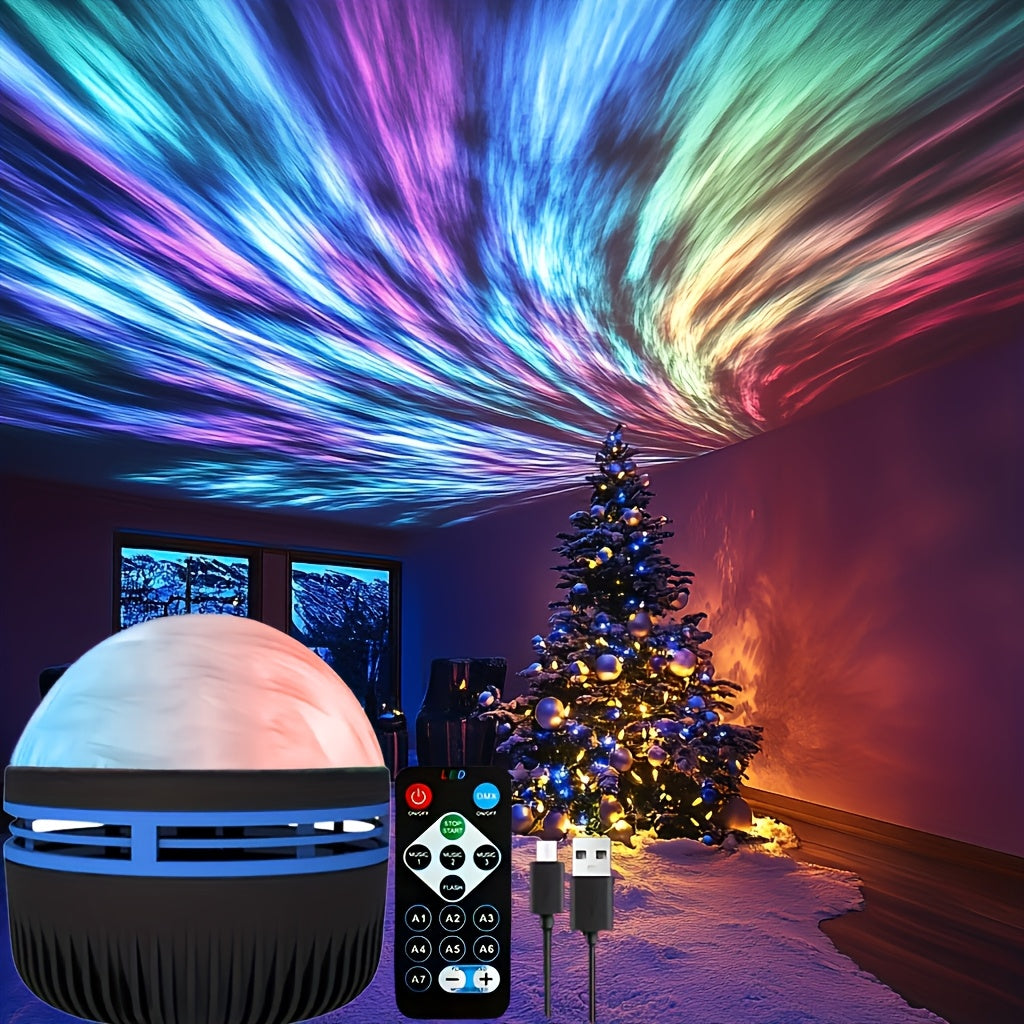 Transform your bedroom into a celestial oasis with the Galactic Bliss LED Star Projector. This USB-powered night light creates the perfect ambiance for holidays and romantic nights. An ideal gift for birthdays, Christmas, Halloween, and Thanksgiving.