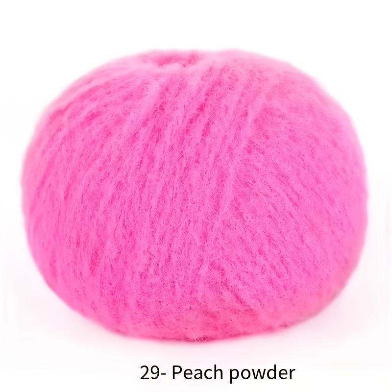 Soft velvet yarn roll made of skin-friendly nylon fiber, 40g mixed color, perfect for DIY hand-knitted plush items like dolls, scarves, blankets, hats, and small accessories.