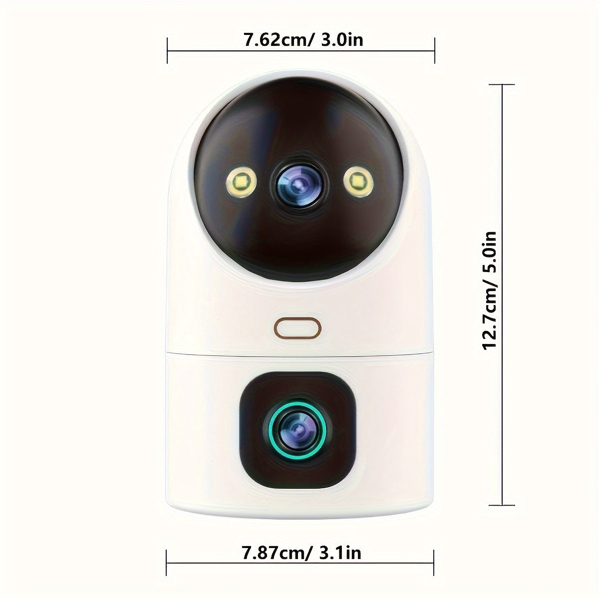 Experience enhanced security with the JOOAN 2K HD Dual-Screen WiFi Camera. This wireless security camera features high-definition video quality, one-click phone call capability, audio monitoring, alarm push notifications, and full-color night vision for