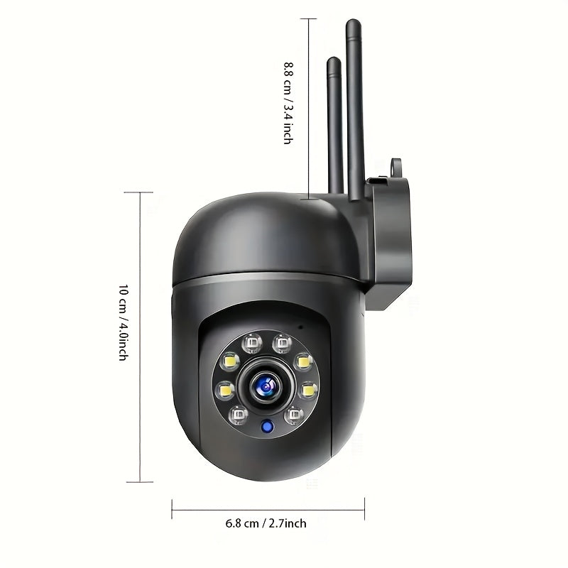 Introducing our Smart Indoor Security Camera with a 355° Pan-Tilt Viewing Angle, 1080p HD resolution, Two-Way Audio, Night Vision, and Motion Detection features. This camera offers USB/Battery Dual Power options, Wi-Fi connectivity, and Cloud/SD storage