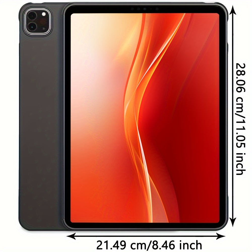 Soft TPU Back Cover for iPad Pro and Air (2024) - Fingerprint & Scratch Resistant, Non-Slip, Lightweight, Wireless Charging Compatible