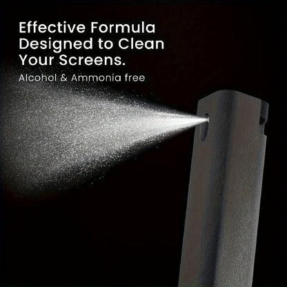 Screen Cleaner and Microfiber Cloth Set, Portable Spray and Wipe for Phone, Computer, Glasses - TSA-Approved Size, Alcohol & Ammonia-Free (Empty, No Liquid)