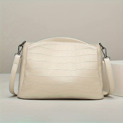 New fashion leather crossbody bag for women with multiple layers and soft leather shoulder strap.