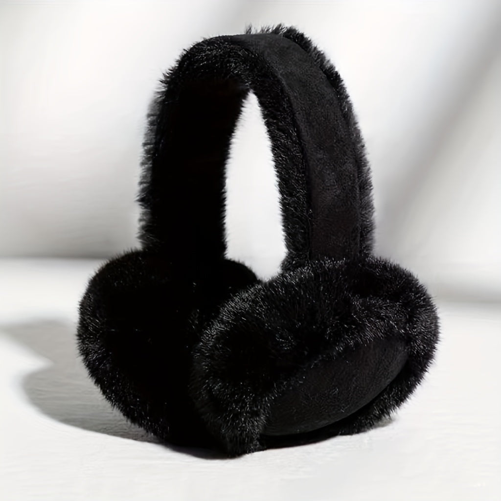 Stay Cozy with Our Bestselling 1pc Faux Fur Ear Muffs for Ultimate Winter Warmth, Perfect for Outdoor Cold Weather Protection, Made with Soft Plush Material and Fitted Suede for a Classic Look, Dry Clean Only Earmuffs