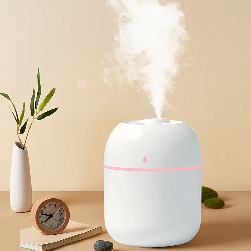 A versatile night light aromatherapy machine with USB humidifier, suitable for various spaces such as bedrooms, living rooms, offices, and cars. Features Lucky Color car aromatherapy option