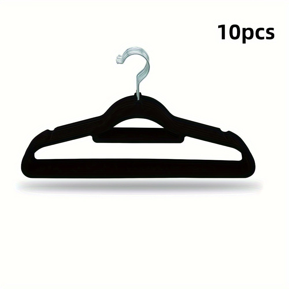 Set of 10 Ultra Velvet Hangers - Non-Slip, Durable with 360° Swivel Hooks for Organizing Shirts & Pants in a Closet